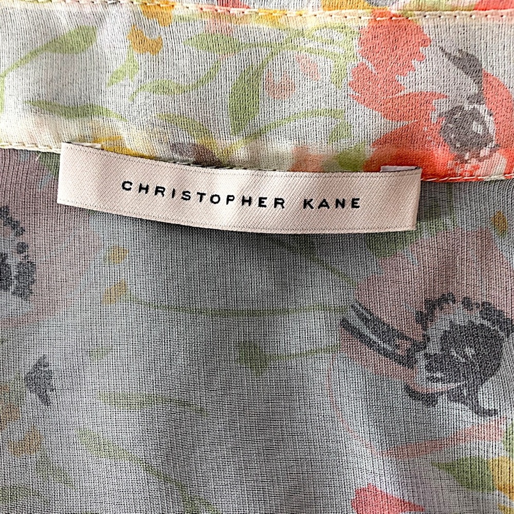 Christoper Kane SS18 Ruffle Floral Button Down - Picture 12 of 12